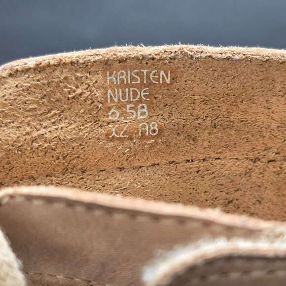 Earth Sandals Kristen Leather Upper Peep Toe Heeled 6.5B With Lace Up JJ4013 - Picture 6 of 13